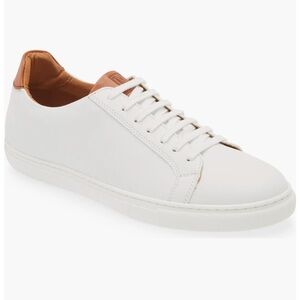 New Bruno Magli Daniel Low Top Sneaker White Leather Lace Up Sz 13